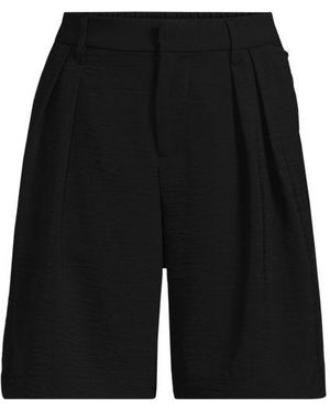 Lands' End Creaseless Shorts 20 Cm, Damen, Größe:34 Regular, Polyester, By - Schwarz