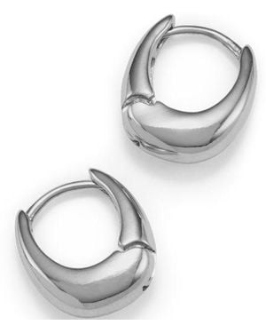Lands' End Wasserfeste Kleine Huggie-Creolen, Damen, Größe:Null Regular, Messing, By - Mettallic