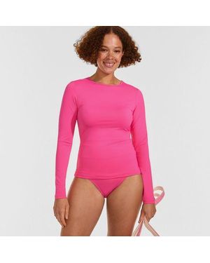 Lands' End Badeshirt, Damen, Größe Regular, Nylon-Mischung, By - Pink