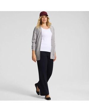 Lands' End Langer Merino-Cardigan, Damen, Größe Petite, Wolle, By - Schwarz