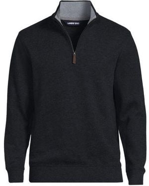 Lands' End Zipper-Pullover Aus Bedford-Ripp, Herren, Größe:48-50 Tall, Baumwolle, By - Blau