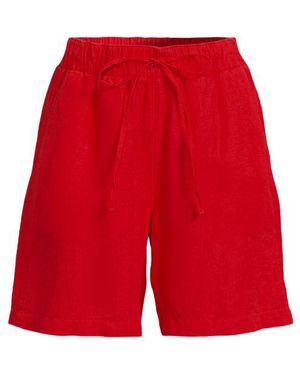 Lands' End Premium Reinleinen-Schlupfshorts, Damen, Größe Regular, Leinen, By - Rot
