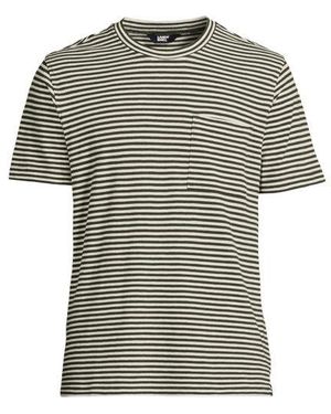 Lands' End Kurzarm-Shirt Aus Baumwoll-/Leinenmix, Herren, Größe:44-46 Regular, Baumwolle/Leinen, By - Grün