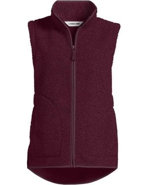 Lands' End Teddy-Weste, Damen, Größe Petite, Polyester, By - Lila