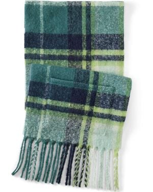 Lands' End Langer Flauschiger Schal Mit Fransen, Damen, Größe:Null Regular, Polyester, By - Grün
