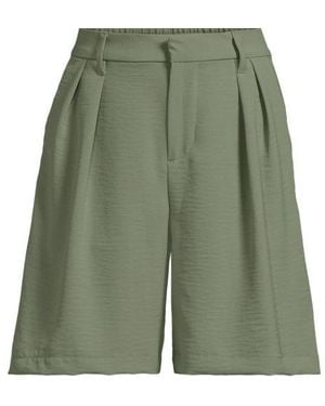 Lands' End Creaseless Shorts 20 Cm, Damen, Größe:34 Regular, Polyester, By - Grün
