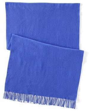 Lands' End Softer Webschal, Damen, Größe:Null Regular, Polyester/Polyacryl/Viskose, By - Blau