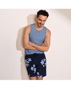 Lands' End Schnelltrocknende Boardshorts, Herren, Größe Regular, Elasthan/Polyester-Mischung, By - Blau