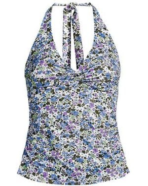 Lands' End Neckholder-Tankinitop, Damen, Größe:34 Regular, Nylon-Mischung, By - Blau