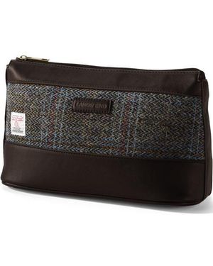 Lands' End Harris Tweed Kulturbeutel, Damen, Größe:Null Regular, Wolle, By - Schwarz