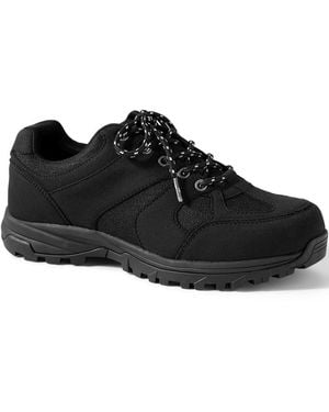 Lands' End Trekking-Schuhe, Herren, Größe Regular, Leder, By - Schwarz