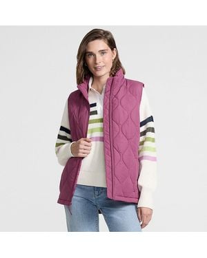 Lands' End Isolierte Steppweste Featherfree, Damen, Größe Petite, Polyester, By - Lila