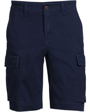 Lands' End Cargo-Shorts Mit Stretch, Classic Fit, Herren, Größe Regular, Baumwolle, By - Blau