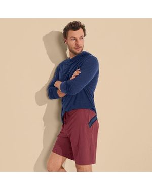 Lands' End Schnelltrocknende Boardshorts, Herren, Größe Regular, Elasthan/Polyester-Mischung, By - Rot