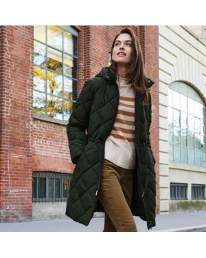 Lands' End Steppmantel Mit Geraffter Taille, Damen, Größe:32-34 Regular, By - Grün