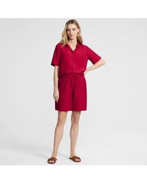 Lands' End Schlupfshorts Ready To Go Mit Bändchenzug, Damen, Größe:34 Regular, Nylon/Viskose, By - Rot