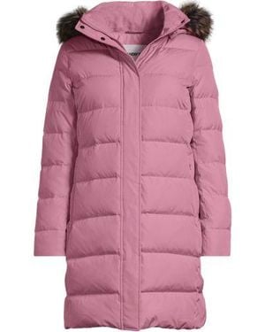Lands' End Daunenmantel Mit Kapuze, Damen, Größe Regular, Polyester, By - Pink