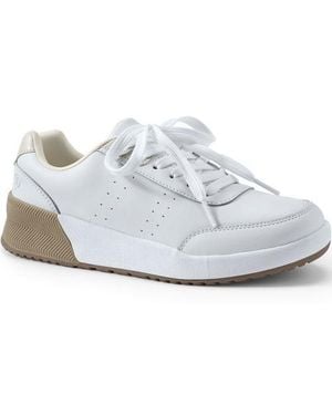Lands' End Active-Sneaker Aus Leder, Damen, Größe Regular, Leder/Rauleder/Polyurethan, By - Weiß