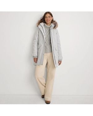 Lands' End Expeditions-Daunenparka, Damen, Größe:32-34 Petite, Polyester, By - Grau