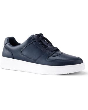 Lands' End Leder-Sneaker, Herren, Größe Regular, Leder, By - Blau