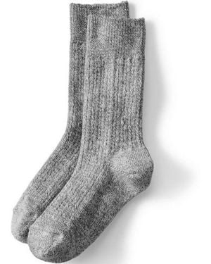Lands' End Crew-Socken, Damen, Größe Regular, Elasthan/Baumwoll-Mischung/Polyester-Mischung, By - Grau