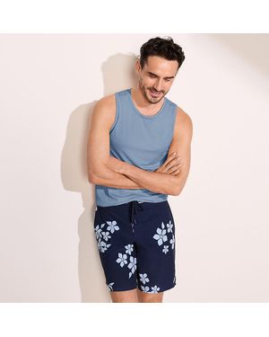 Lands' End Schnelltrocknende Boardshorts, Herren, Größe:48-50 Regular, Elasthan/Polyester-Mischung, By - Blau