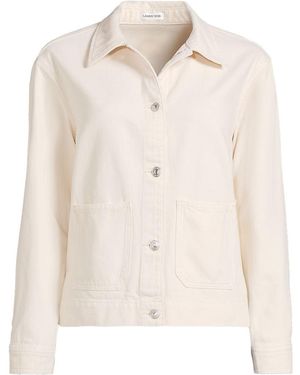 Lands' End Soft Comfort Jeansjacke Im Leinenmix, Damen, Größe:34 Petite, By - Natur