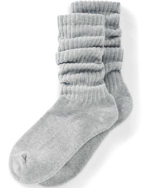 Lands' End Stulpensocken, Damen, Größe:Null Regular, Baumwoll-Mischung/Polyester-Mischung, By - Grau