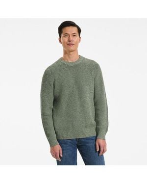Lands' End Melierter Rundhalspullover Drifter, Herren, Größe Regular, Baumwolle, By - Grau