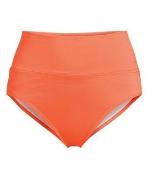 Lands' End Bikinihose Zum Umschlagen, High Waist, Damen, Größe Plus, Elasthan/Nylon-Mischung, By - Orange