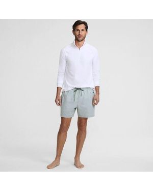Lands' End Badeshorts Mit Hydroliner, 18 Cm, Herren, Größe Regular, By - Blau