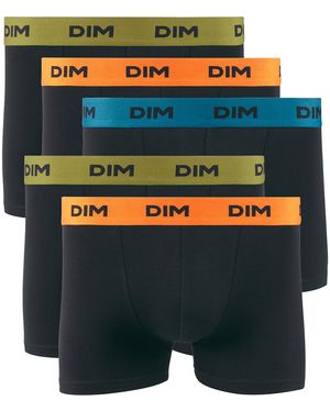 DIM Lote de 4 calzoncillos boxer Mix & Colors - Negro