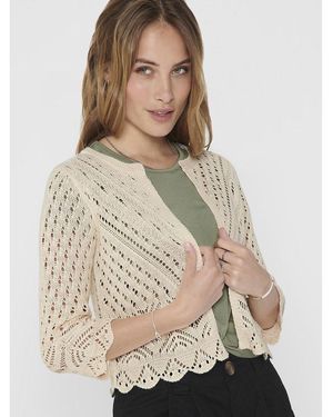 Jdy Chaqueta de punto calado - Marrón
