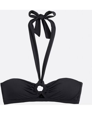 La Redoute Top De Bañador Tipo Bandeau Con Anilla Entre Las Copas. Talla. Color - Negro