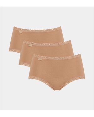 Sloggi Lote De 3 Braguitas Midi 24/7 Cotton Lace. Talla. Color - Neutro