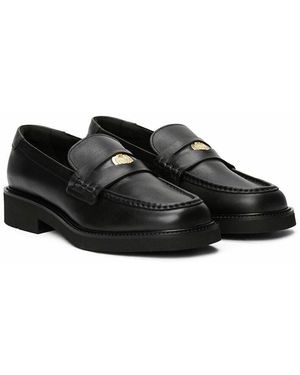 Tommy Hilfiger Mocasines de piel Penny Loafer - Negro