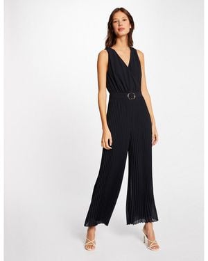 Morgan Mono amplio, piernas plisadas - Azul