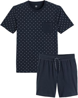 La Redoute Pijama con short de algodón - Azul