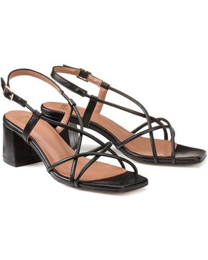 La Redoute Sandalias con tiras finas de piel con tacón Signatures - Verde