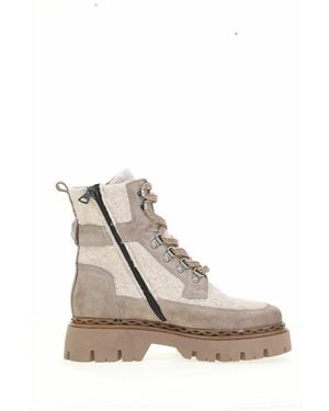 Mjus Botines de ante y borreguito - Gris