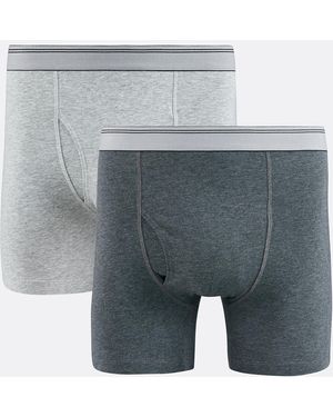 La Redoute Lote de 2 bóxers lisos jaspeados - Gris