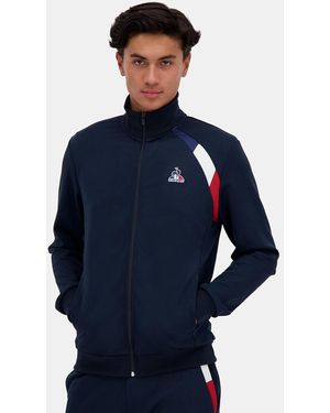 Le Coq Sportif Sudadera con cremallera y cuello alto tricolor - Azul