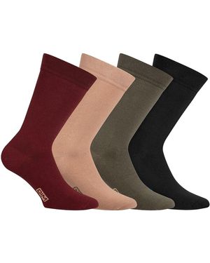 DIM Lote de 4 pares de calcetines medios - Negro