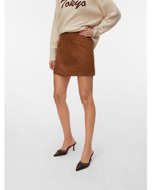 Vero Moda Falda corta de ante - Multicolor