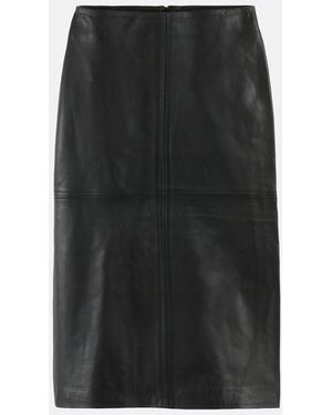 La Redoute Falda Lápiz De Piel, Largo Midi. Talla. Color - Negro