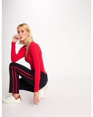 Morgan Jersey Con Cuello De Pico Y Botones Dorados. Talla. Color - Rojo