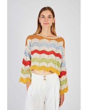 Rene' Derhy Jersey de ganchillo ELIORA - Blanco