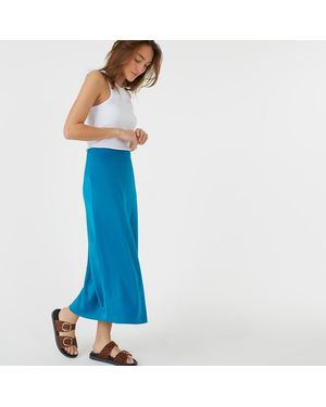 La Redoute Falda Larga Evasé De Satén Mate, Signature Marion. Talla. Color - Negro