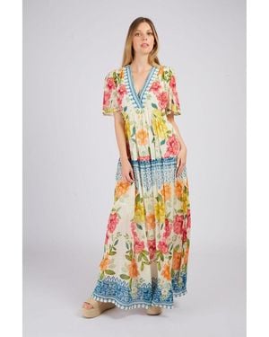 Rene' Derhy Vestido largo PHILATELIE - Blanco