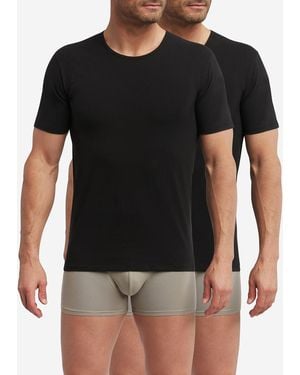 DIM Lote de 2 camisetas con cuello redondo Regul'Activ - Negro